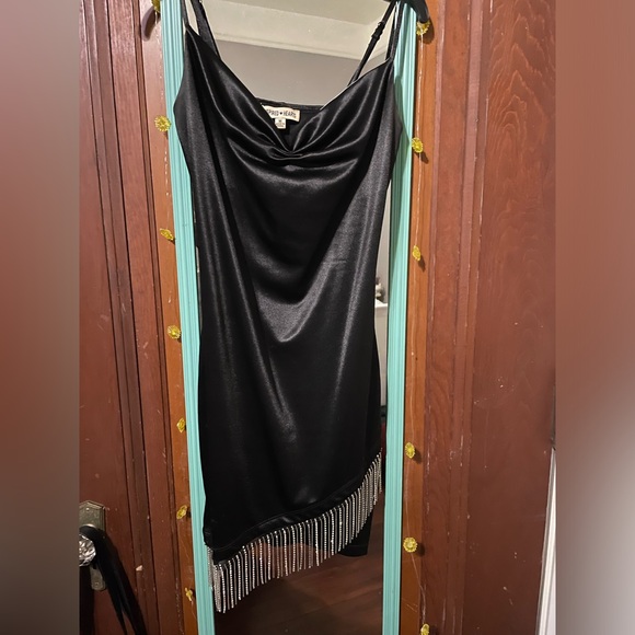 Black Hoco Formal Dress Size Medium Women’s fits like a Small - Picture 1 of 5